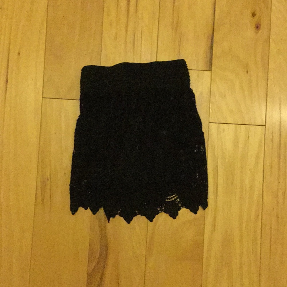 Black floral shorts